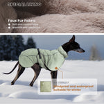 Laifug Green Stand Collar Cloak Dog Winter Coat