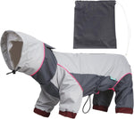 Laifug Dog Raincoat, Slate Gray Four - Legged Dog Rain Jacket - LaiFug